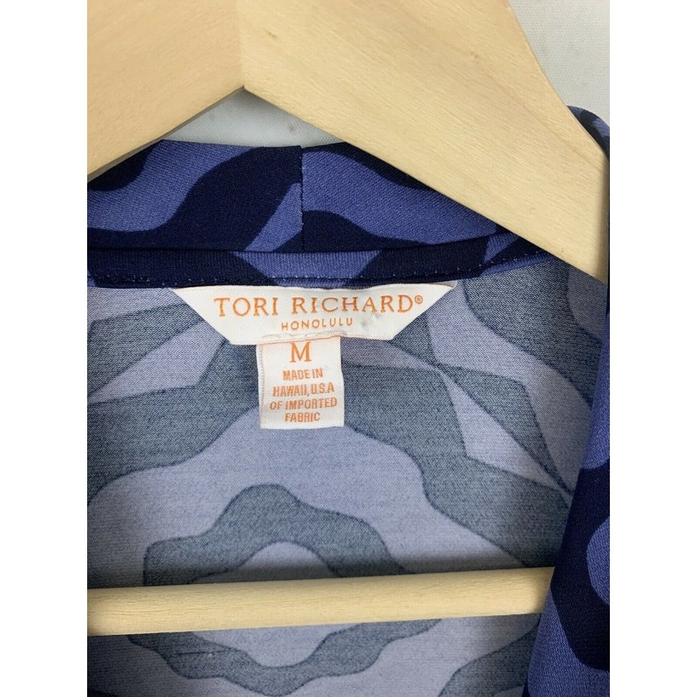 Tori Richard Honolulu Faux Wrap Blouse Geometric P - Picture 3 of 5